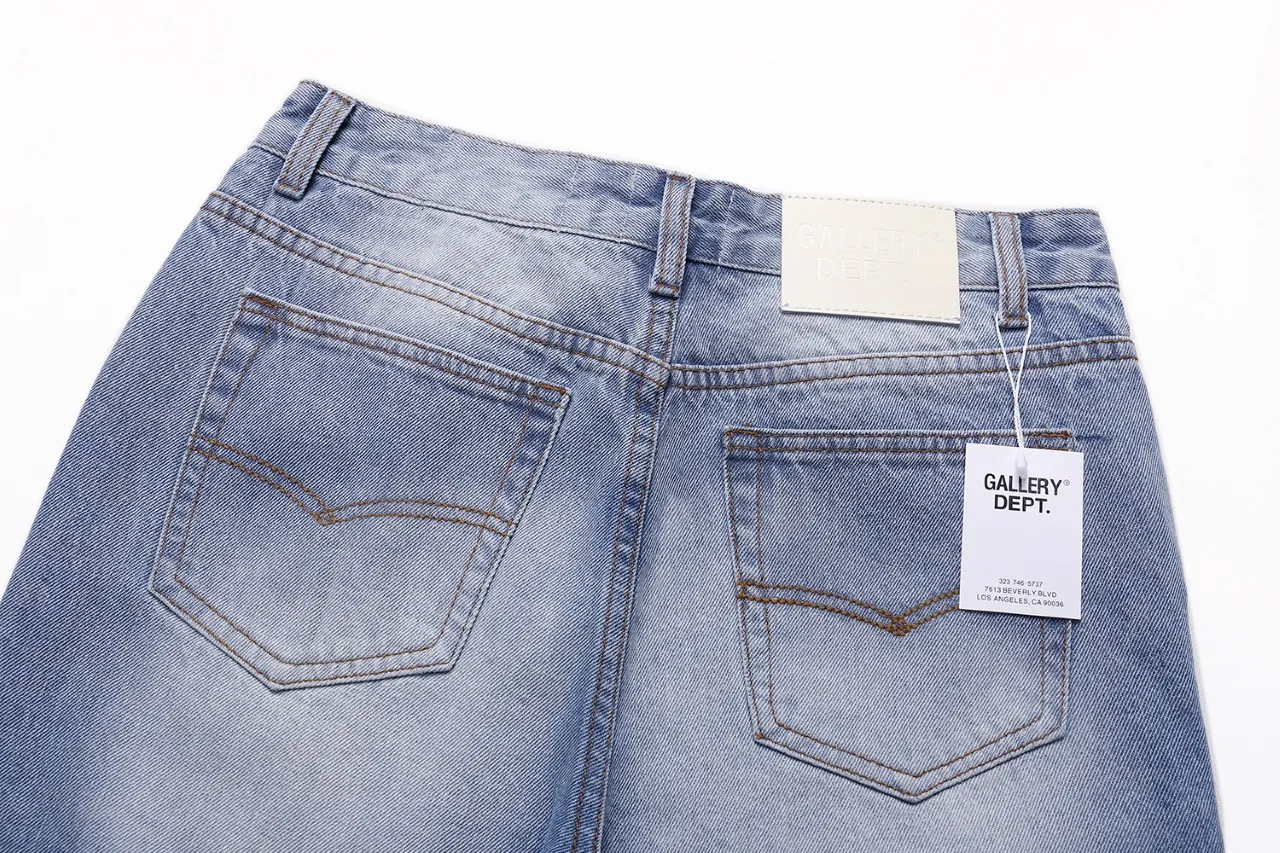 645#Gallery Dept new basic style washed small straight leg jeans American high street casual trousers washed black washed blue S～XL p220
